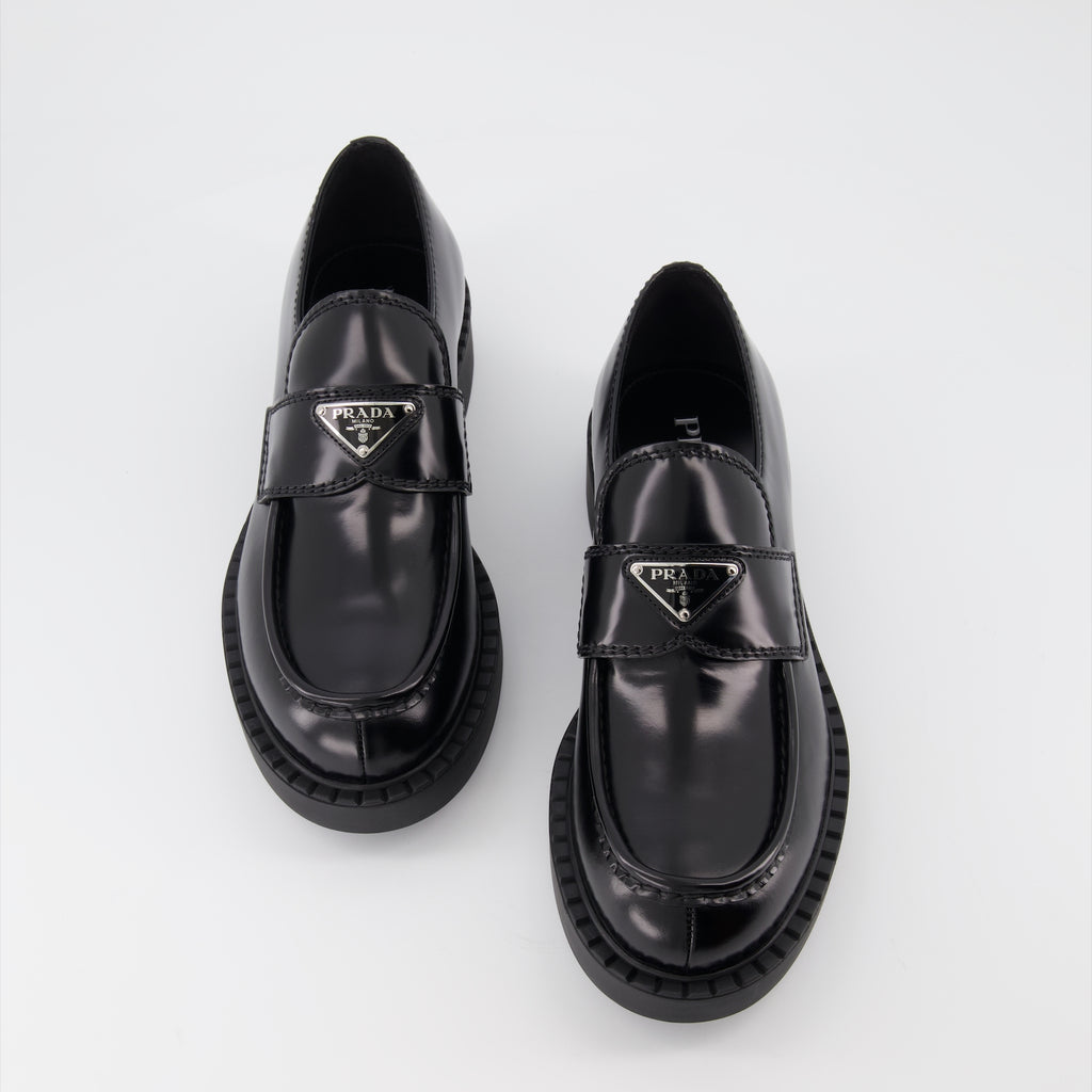 Mocassins Mocassins en cuir Prada Noir Homme