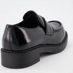 Mocassins Mocassins en cuir Prada Noir Homme