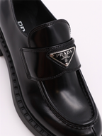 Mocassins Mocassins en cuir Prada Noir Femme