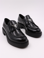 Mocassins Mocassins en cuir Prada Noir Femme