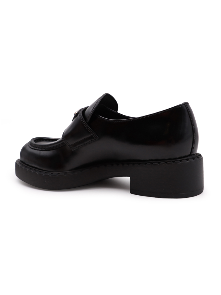Mocassins Mocassins en cuir Prada Noir Femme