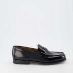 Loafer Leder Mokassins Prada Schwarz Homme
