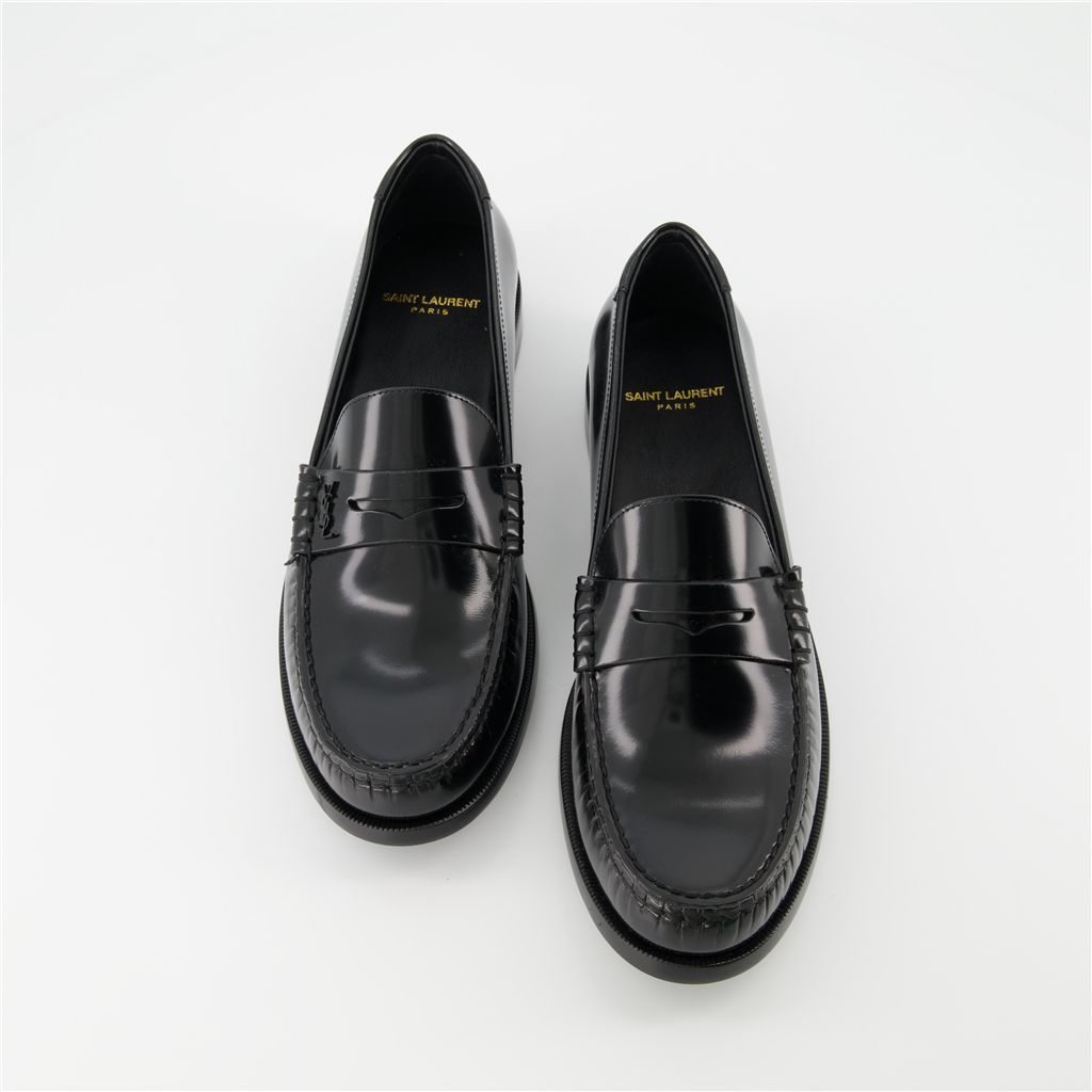 Mocassins Mocassins en cuir Saint Laurent Noir Homme
