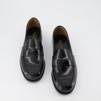 Loafer Leder Mokassins Prada Schwarz Homme