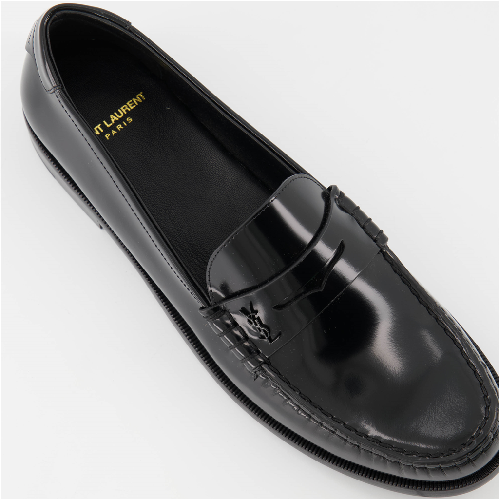 Mocassins Mocassins en cuir Saint Laurent Noir Homme