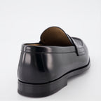 Loafer Leder Mokassins Prada Schwarz Homme