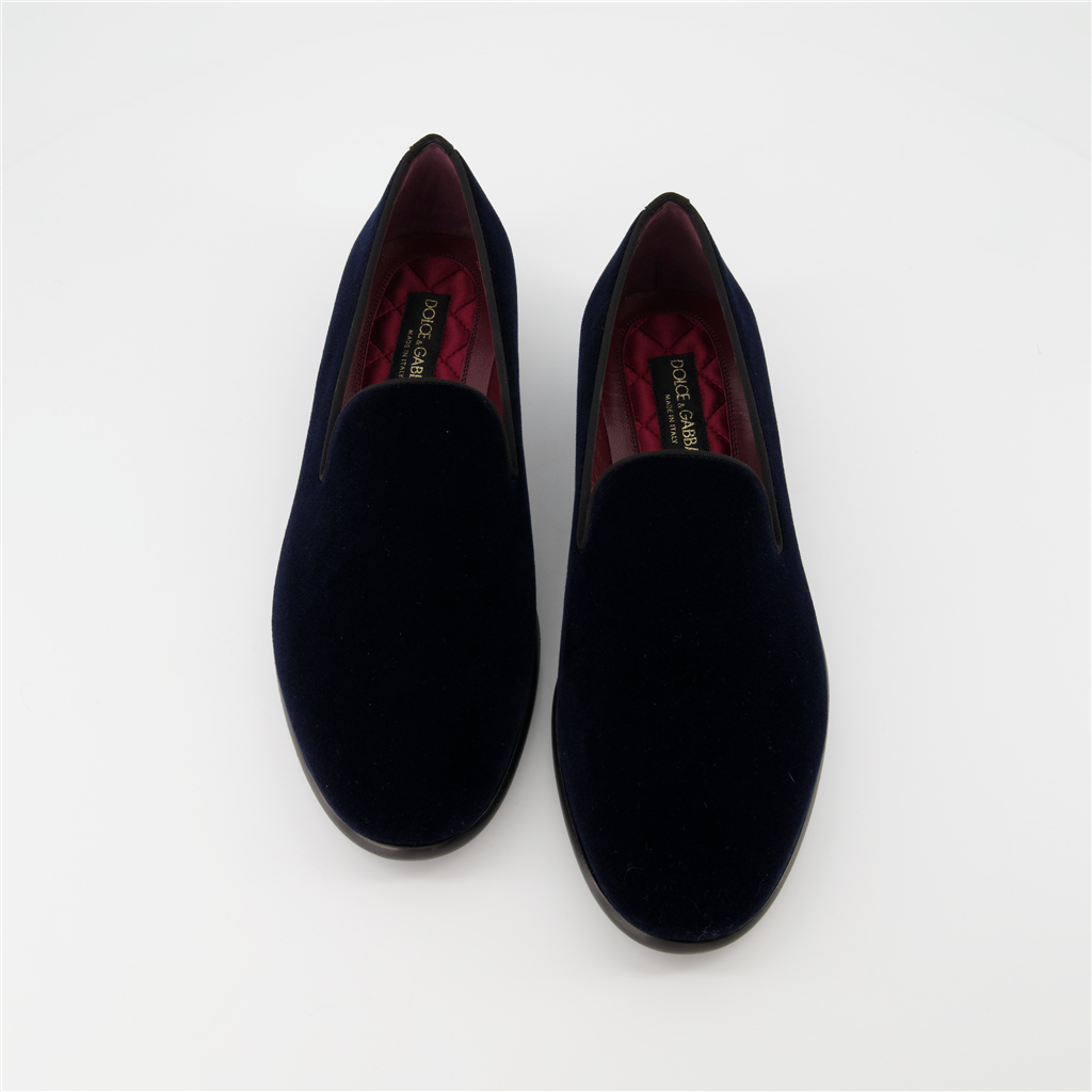 Mocassins Mocassins en velours Dolce & Gabbana Bleu Homme