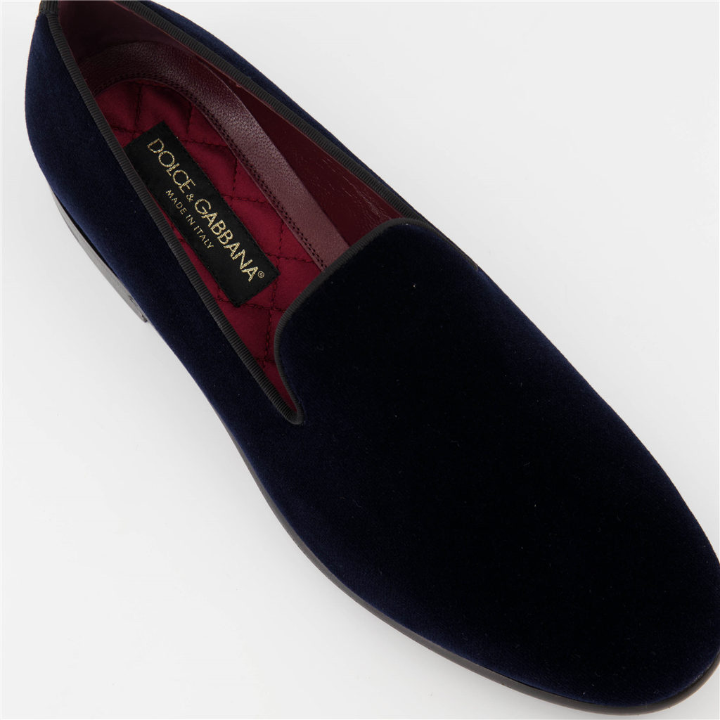 Mocassins Mocassins en velours Dolce & Gabbana Bleu Homme