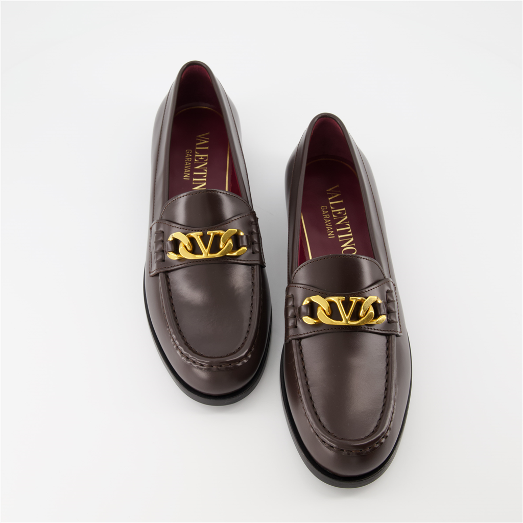 Mocassins Mocassins VLogo Chain Valentino Garavani Marron Homme
