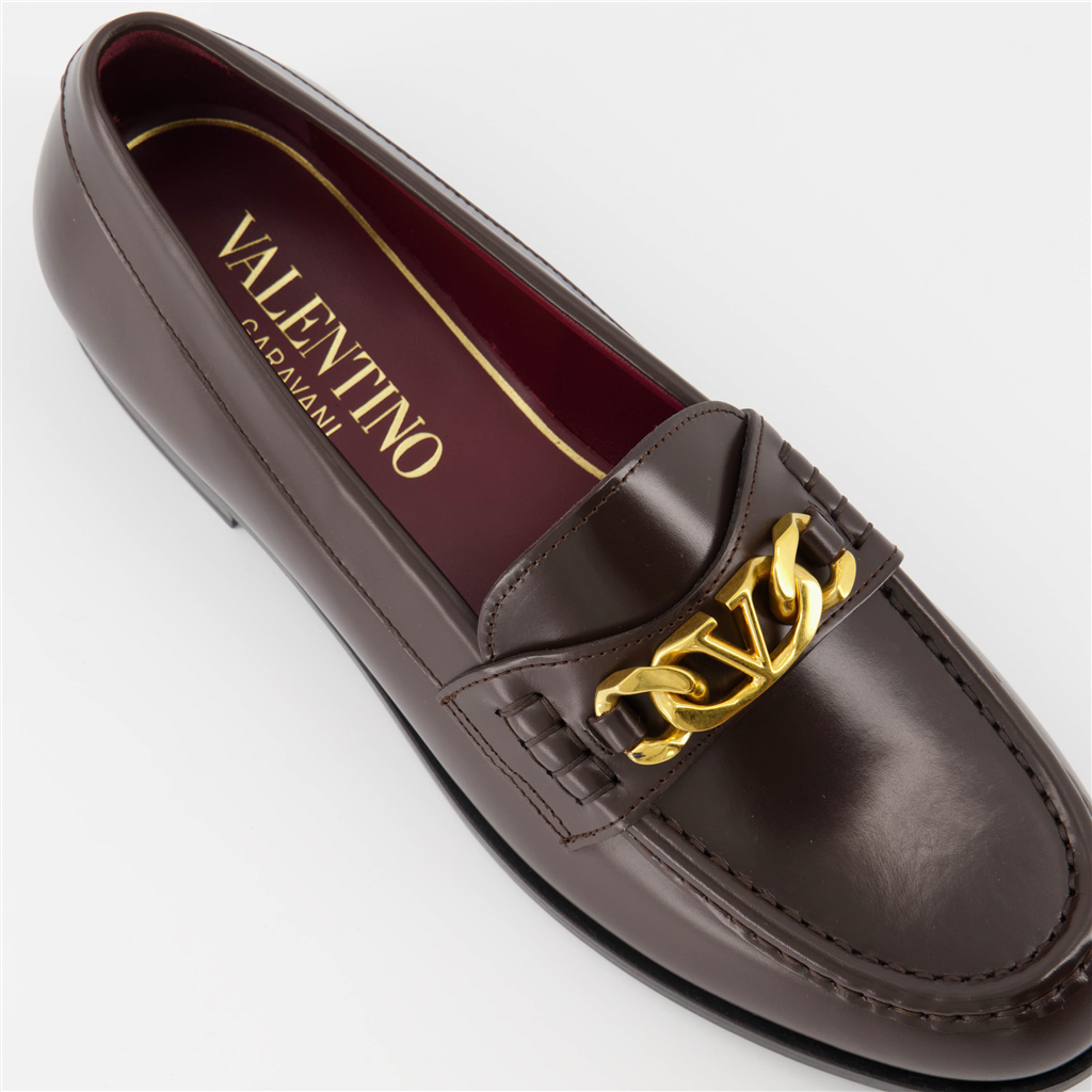 Mocassins Mocassins VLogo Chain Valentino Garavani Marron Homme
