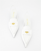 Sacs à main et épaule Mocassins Penny à talon Miu Miu Blanc Femme