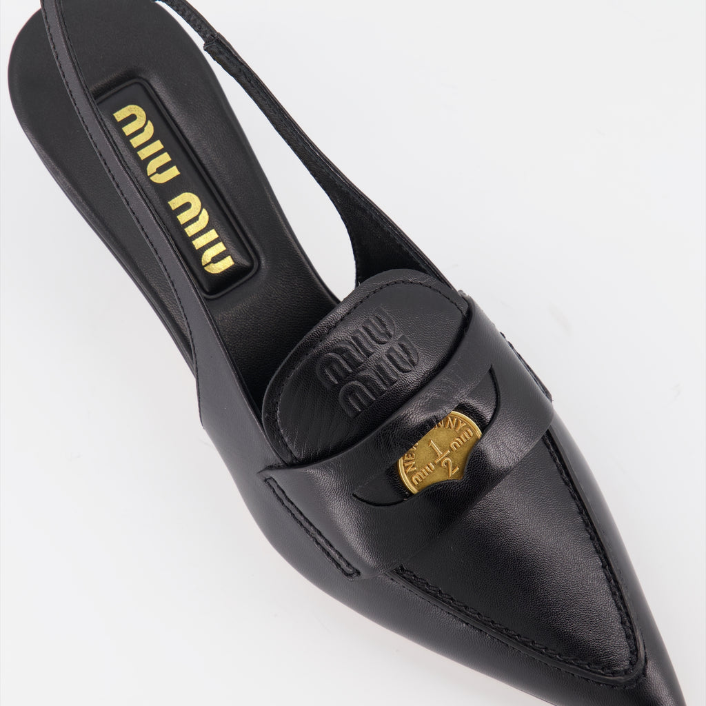 Mocassins Mocassins Penny Miu Miu Noir Femme