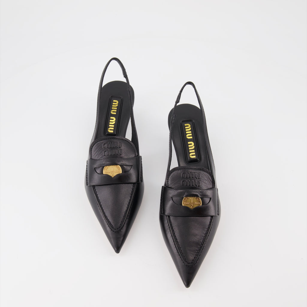 Mocassins Mocassins Penny Miu Miu Noir Femme