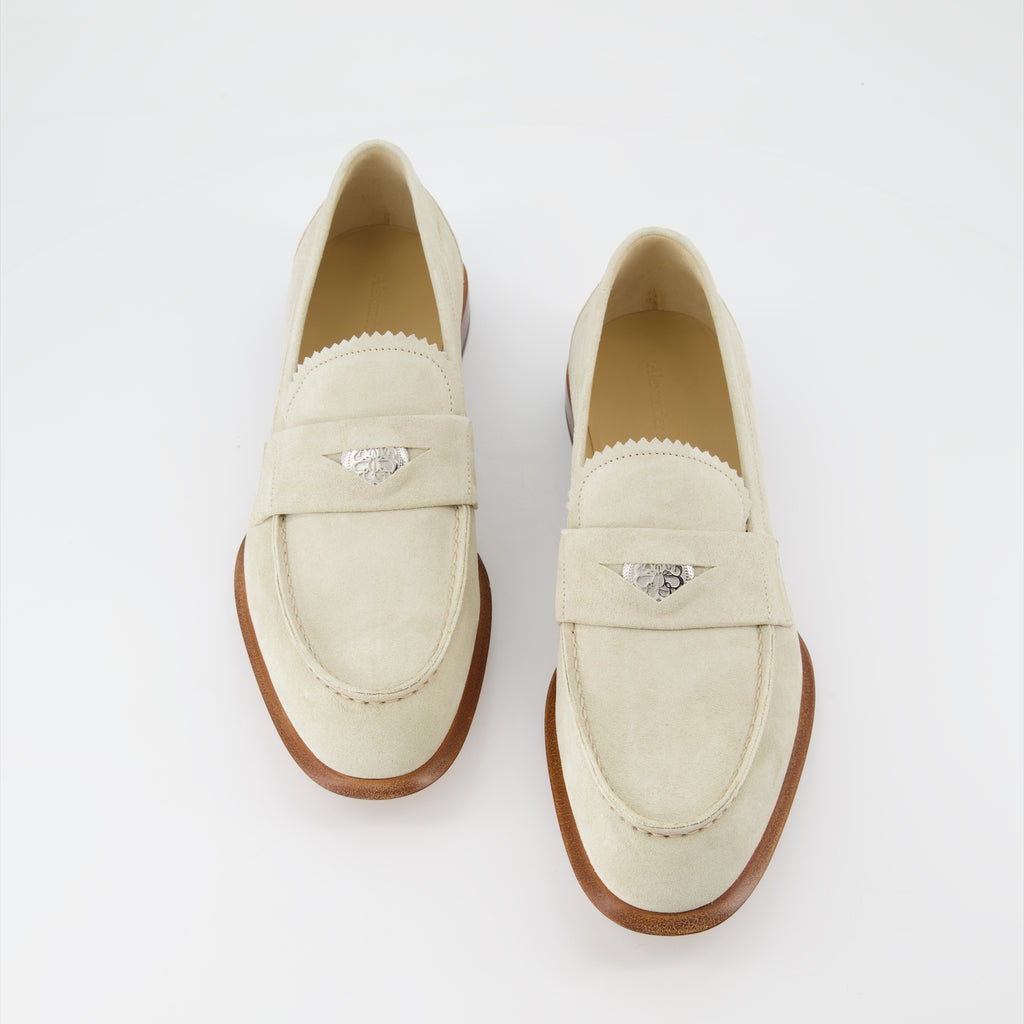 Mocassins Mocassins en suède Alexander McQueen Beige Homme