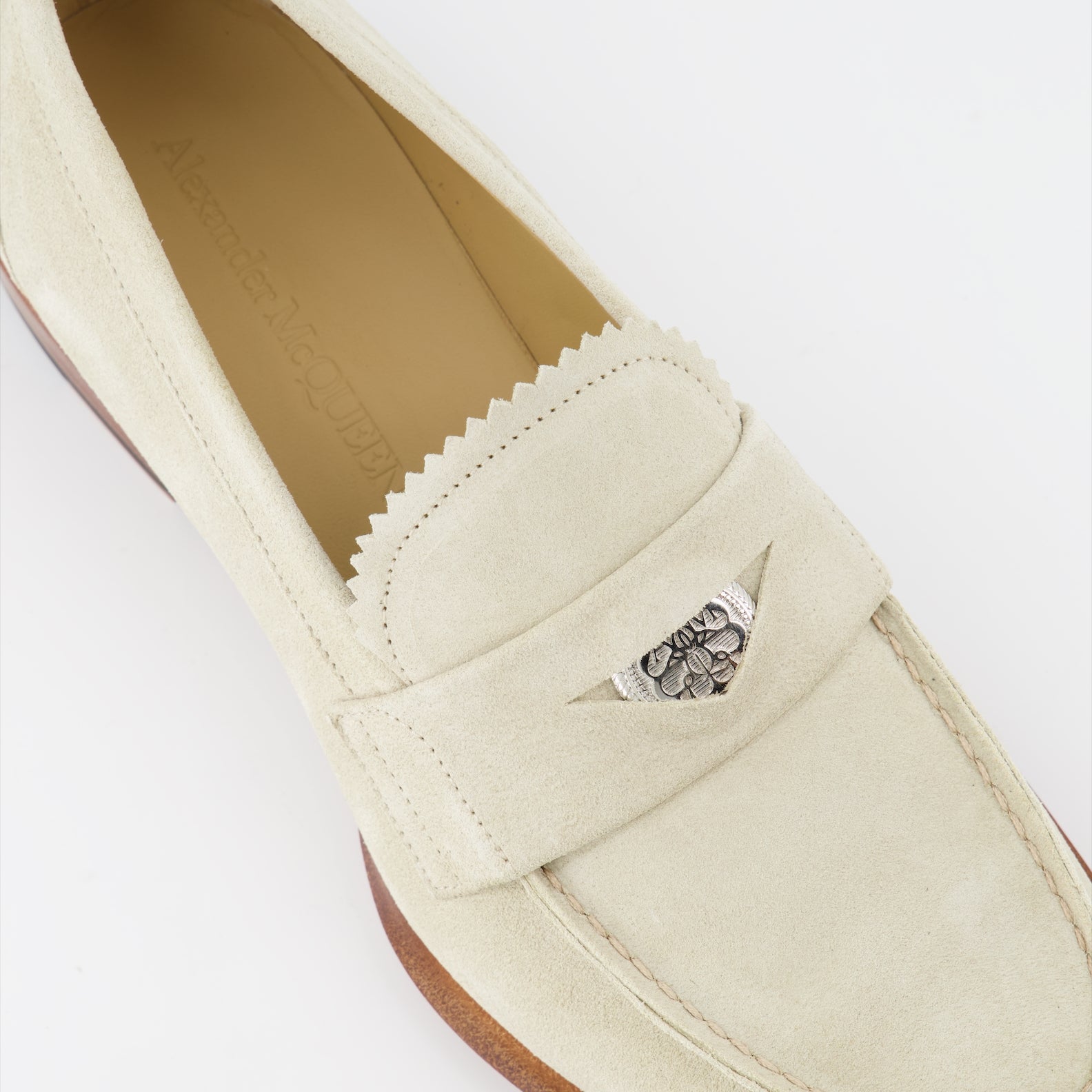 Mocassins Mocassins en suède Alexander McQueen Beige Homme
