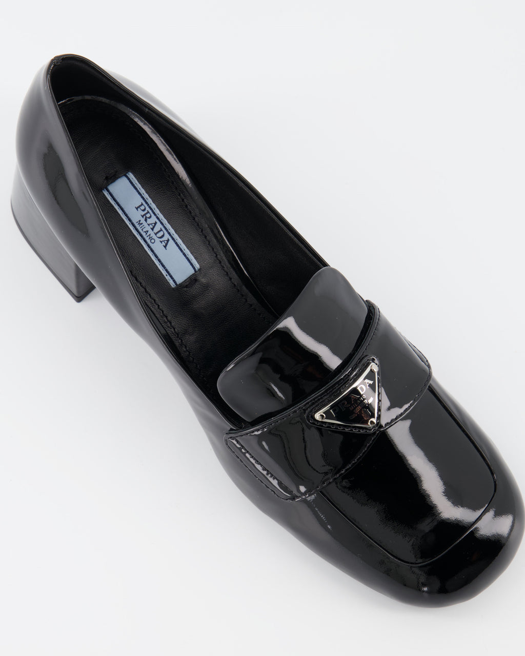 Mocassins Mocassins vernis Prada Noir Femme