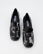 Mocassins Mocassins vernis Prada Noir Femme