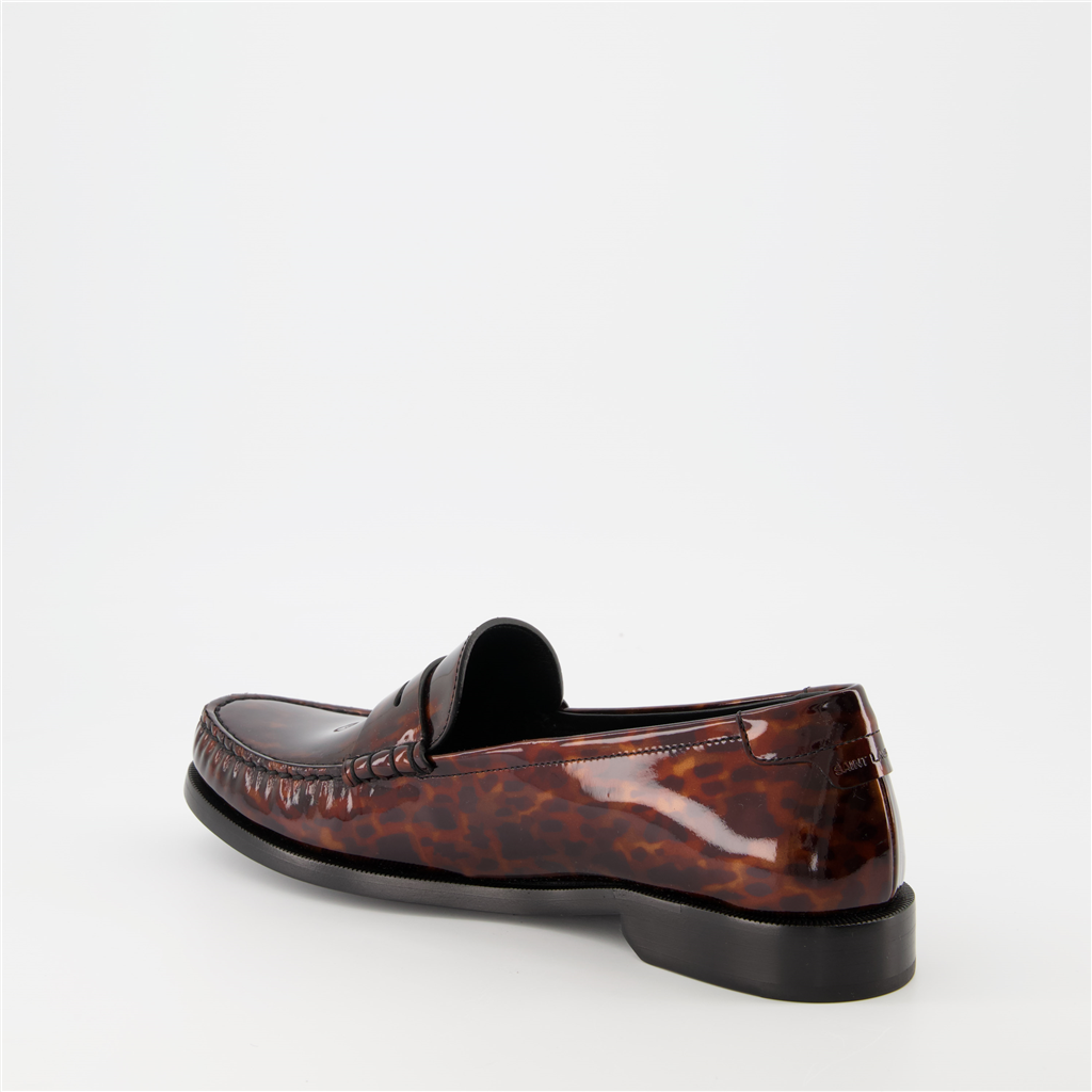 Mocassins Mocassins imprimé écaille Saint Laurent Marron Homme