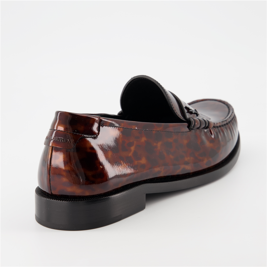 Mocassins Mocassins imprimé écaille Saint Laurent Marron Homme