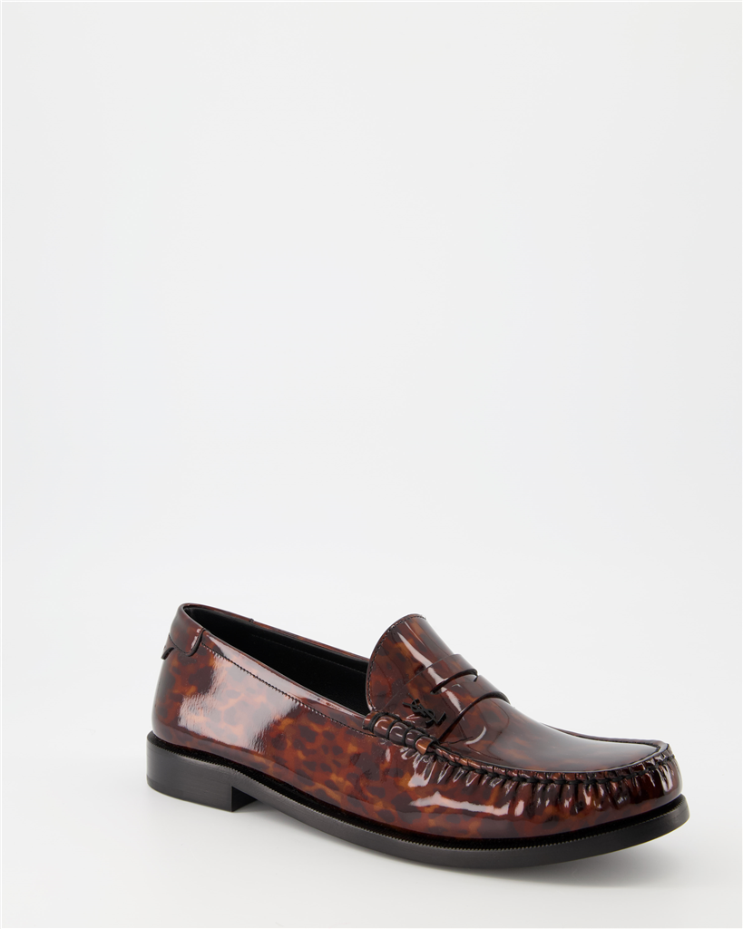 Mocassins Mocassins imprimé écaille Saint Laurent Marron Homme