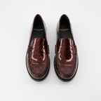 Mocassins Mocassins imprimé écaille Saint Laurent Marron Homme