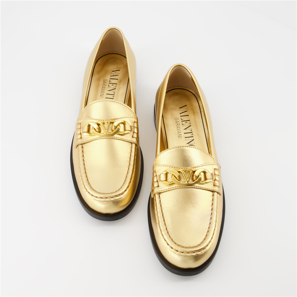 Mocassins Mocassins VLogo Chain Valentino Garavani Doré Femme