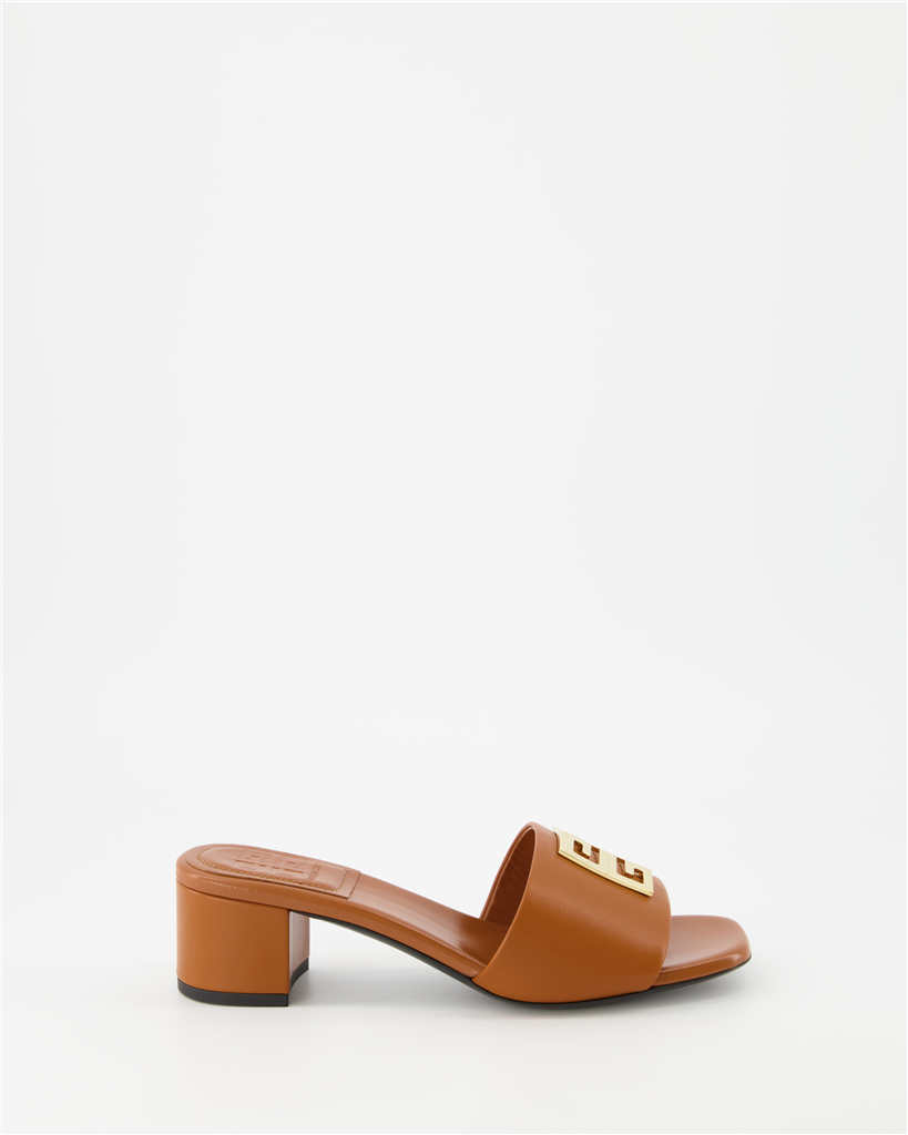 Chaussures ouvertes Mules 4G Givenchy Beige Femme
