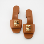 Chaussures ouvertes Mules 4G Givenchy Beige Femme