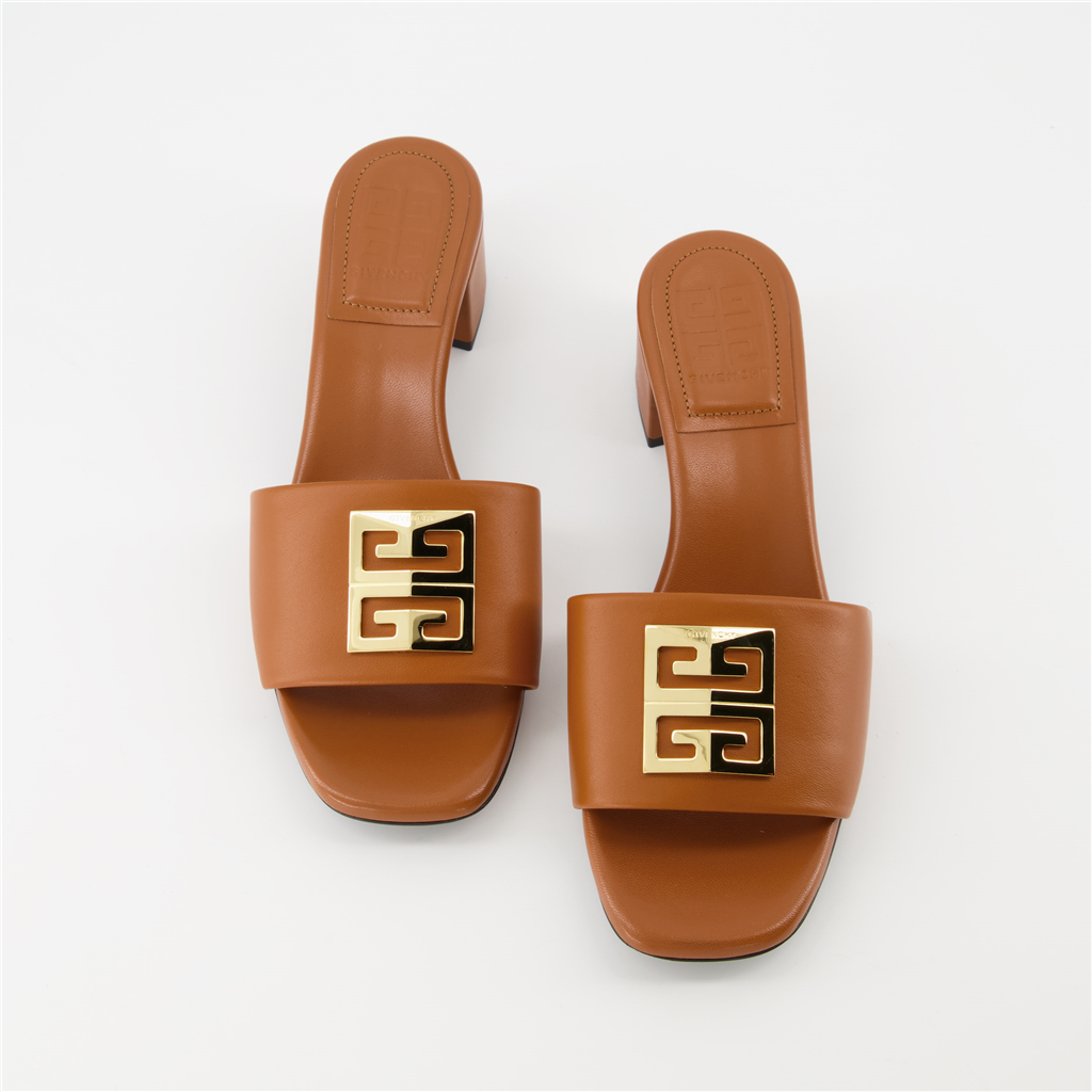 Chaussures ouvertes Mules 4G Givenchy Beige Femme