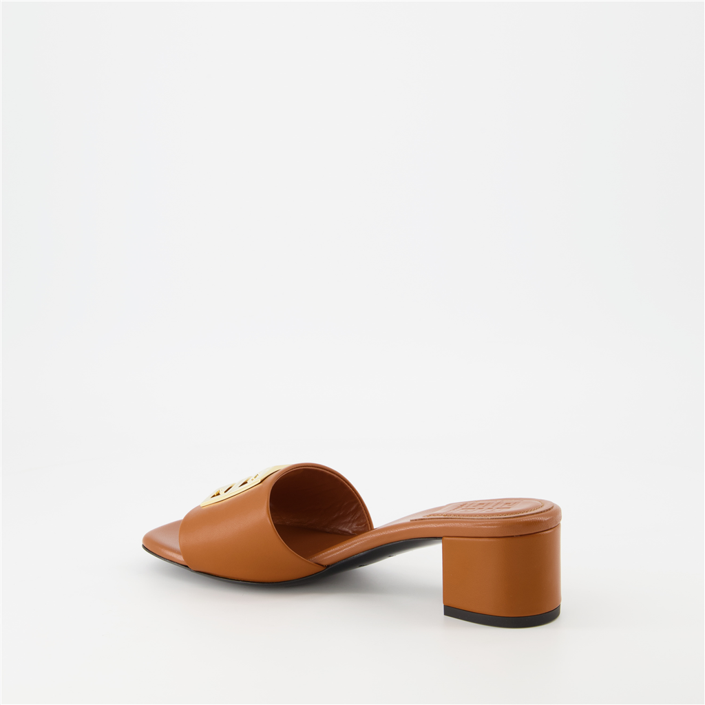 Chaussures ouvertes Mules 4G Givenchy Beige Femme