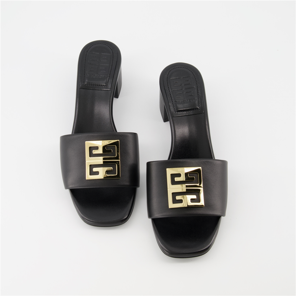 Chaussures ouvertes Mules 4G Givenchy Noir Femme