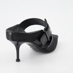 Mules à boucle Punk à bride noirs