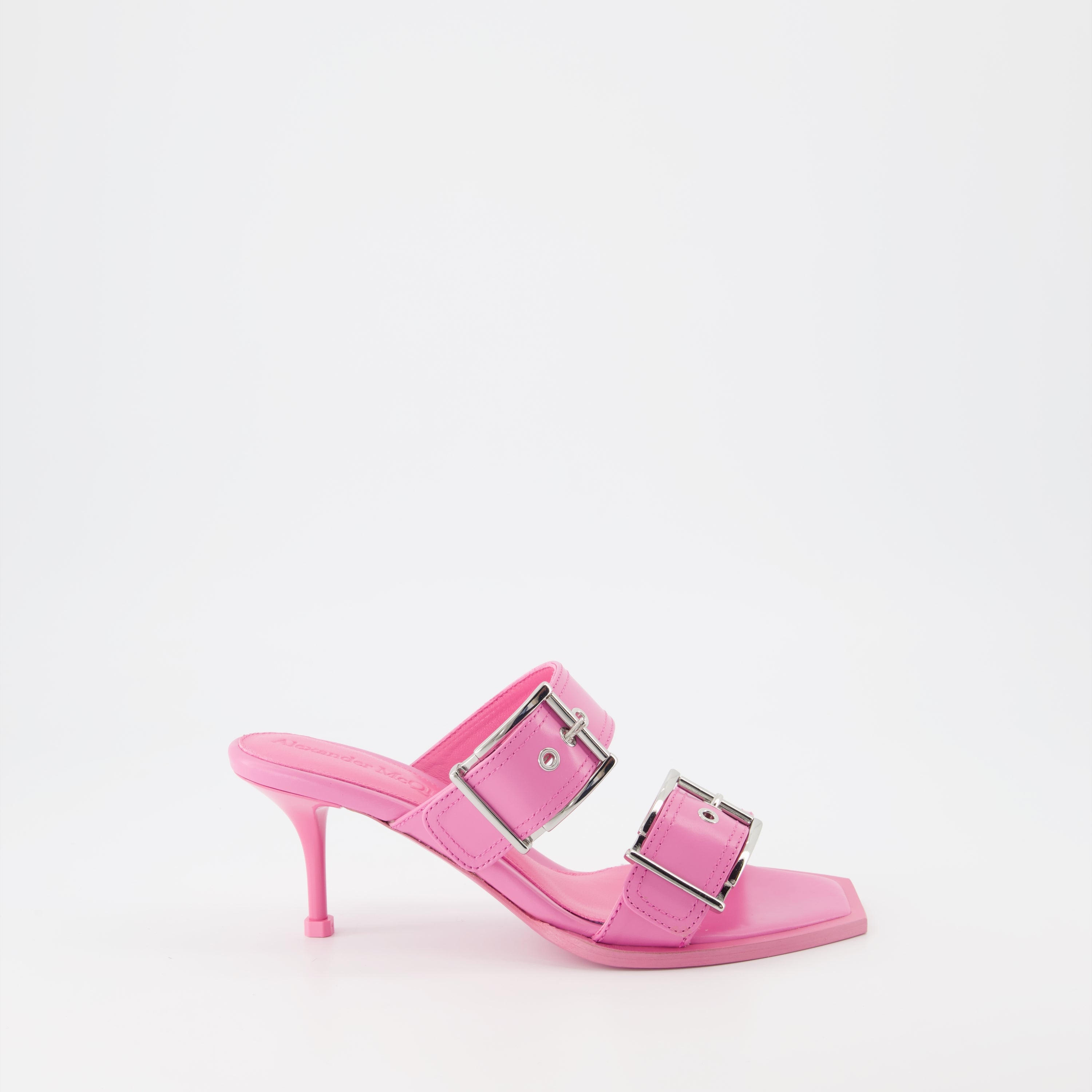 Mules à double brides rose