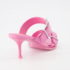 Mules à double brides rose
