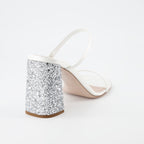 Chaussures ouvertes Mules à paillettes Miu Miu Blanc Femme