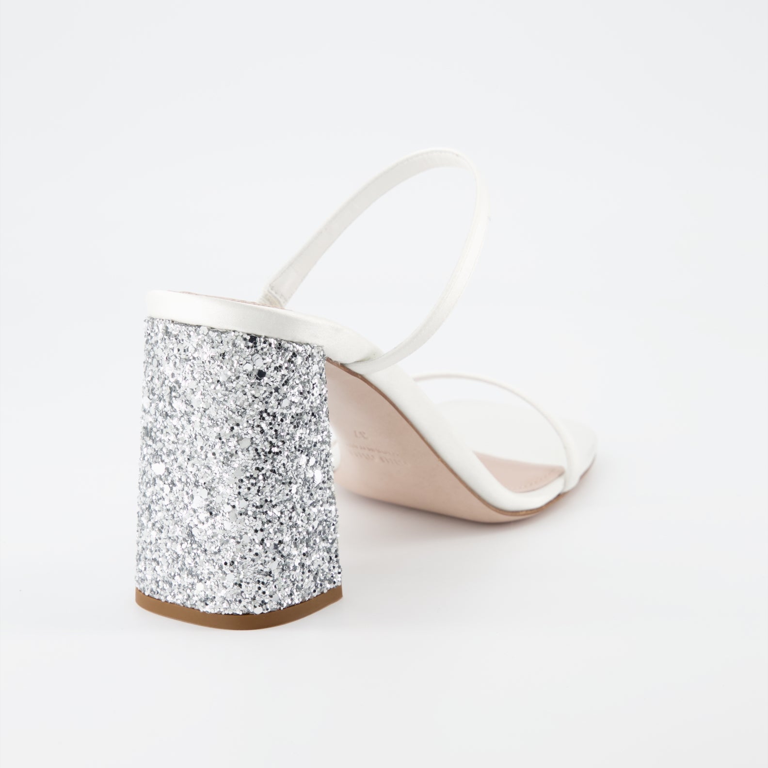 Chaussures ouvertes Mules à paillettes Miu Miu Blanc Femme