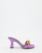 Zapatos abiertos Mules de Cadena Versace Morado Mujeres