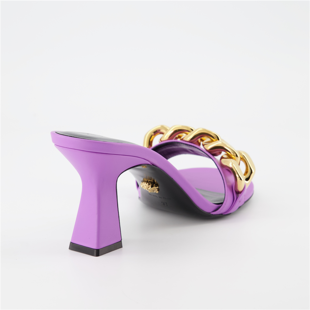 Chaussures ouvertes Mules Chain Versace Violet Femme