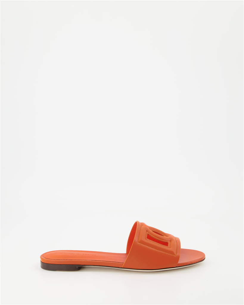 Chaussures ouvertes Mules DG Dolce & Gabbana Orange Femme