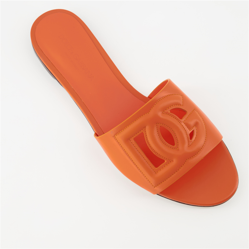 Chaussures ouvertes Mules DG Dolce & Gabbana Orange Femme