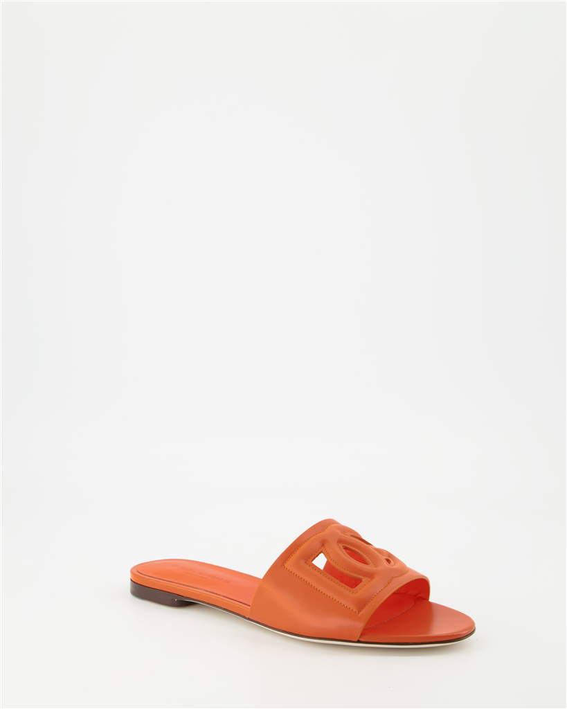 Chaussures ouvertes Mules DG Dolce & Gabbana Orange Femme
