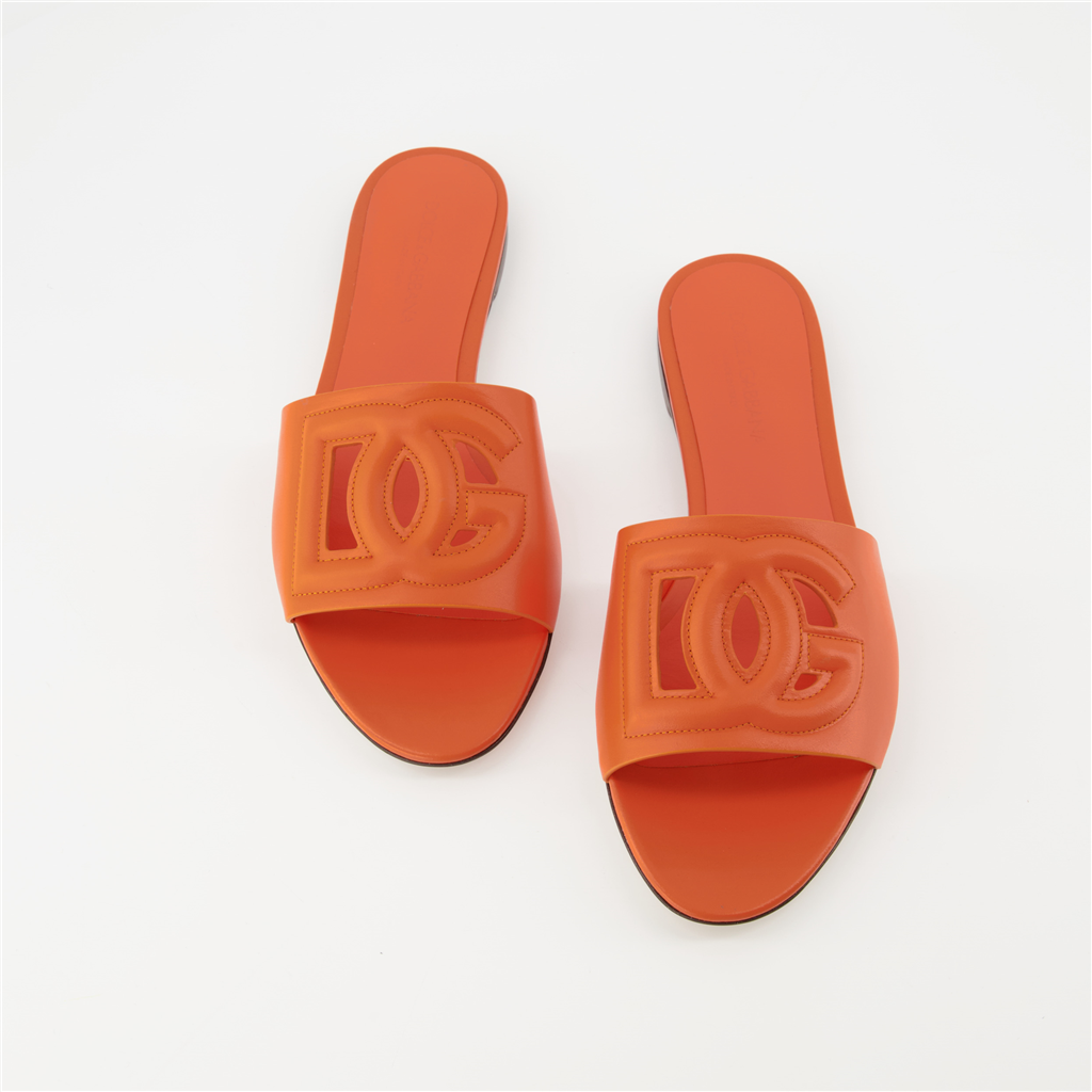Chaussures ouvertes Mules DG Dolce & Gabbana Orange Femme