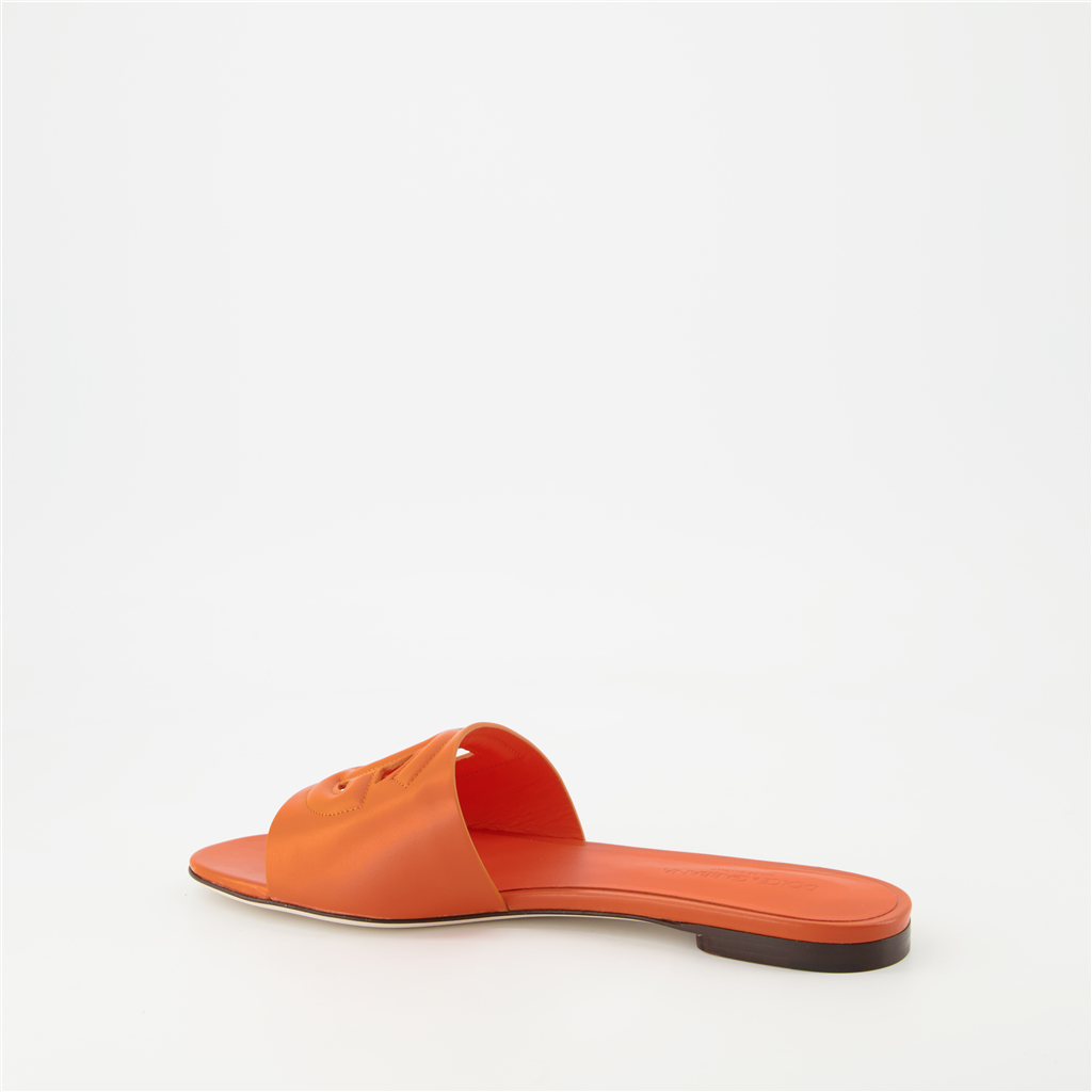 Chaussures ouvertes Mules DG Dolce & Gabbana Orange Femme