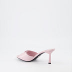 Chaussures ouvertes Mules en cuir Prada Rose Femme