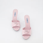 Chaussures ouvertes Mules en cuir Prada Rose Femme