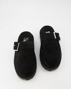 오픈 슈즈 Mules en daim Off-White 검은색 Homme