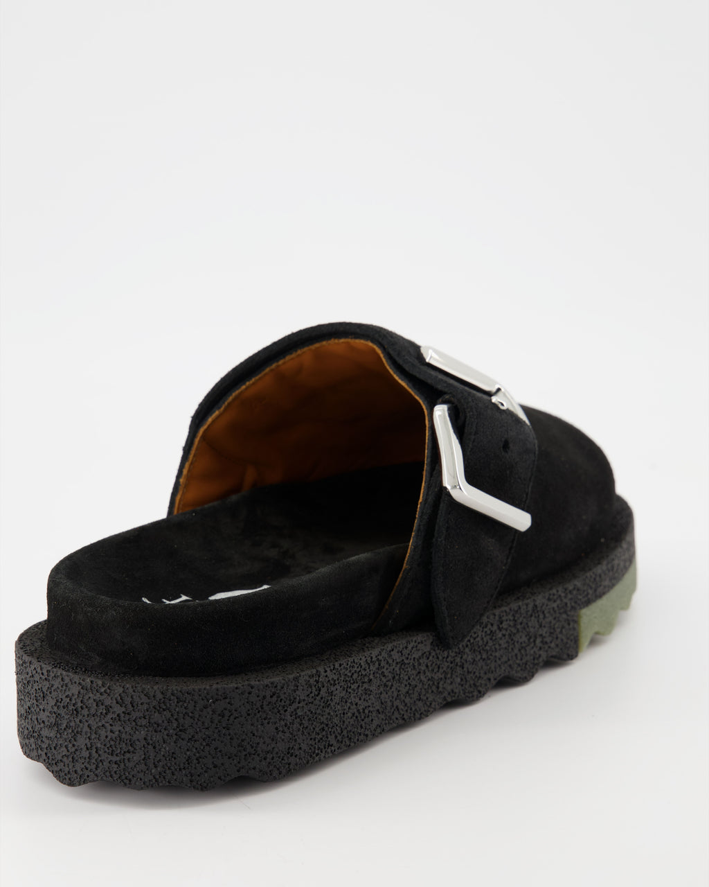 오픈 슈즈 Mules en daim Off-White 검은색 Homme