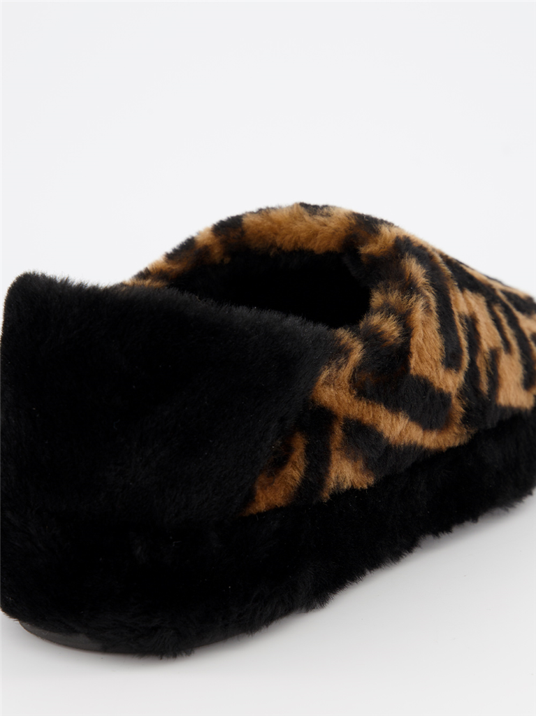 Ropa interior y homewear Mules FF Fendi Marrón Unisexo
