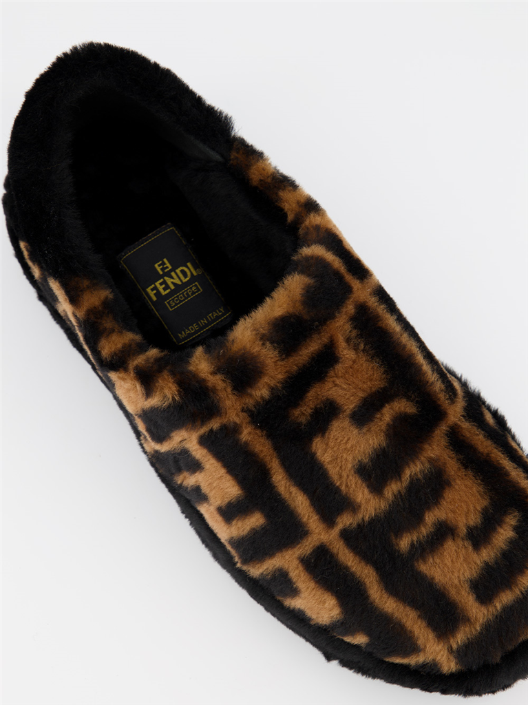 Ropa interior y homewear Mules FF Fendi Marrón Unisexo