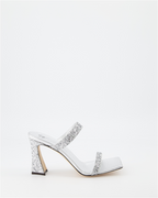 オープントゥシューズ フラミニアミュール Giuseppe Zanotti 銀 女性